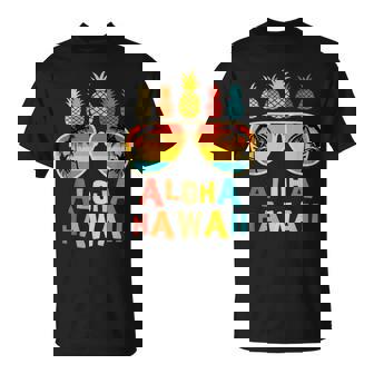 Retro Pineapple Aloha Hawaii Summer Vintage Pineapple T-Shirt - Monsterry