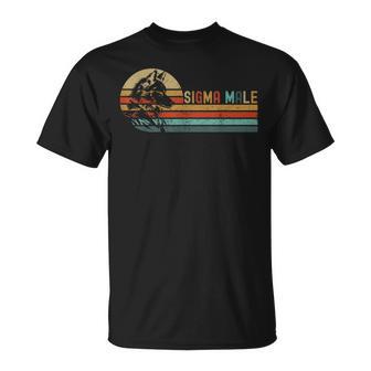 Retro Sigma Männlicher Wolf Lustige Sarkastische Zitate Witzige Witze T-Shirt - Geschenkecke