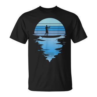 Retro Stand Up Paddler Stand-Up Paddle Water Sports Paddle T-Shirt - Geschenkecke