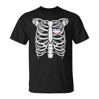 Ribcage Transgender Heart Transsexual Trans Pride Flag Lgbt T-Shirt - Geschenkecke