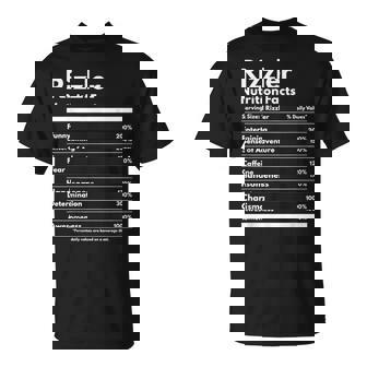 Rizzler Nutrition Facts W Rizz Sayin Rizz Rizzler T-Shirt - Monsterry