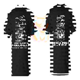 Rizzly Bear Grizzly Bear Dank Rizz Meme Rizzler T-Shirt - Seseable