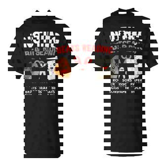 Rock Paper Scissors Vintage Nothing Beats Reading Hand Game T-Shirt | Seseable UK
