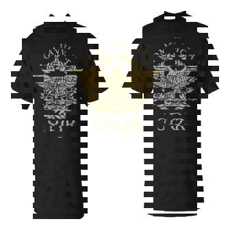 Roma Invicta Spqr Águila Romana Envejecida Camiseta unisex - Regaloses