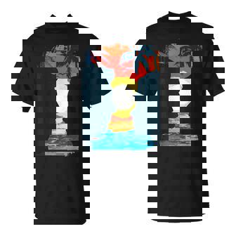 Romantic Couple At Sunset Palm Trees Tropical Summer Vibes T-Shirt - Monsterry