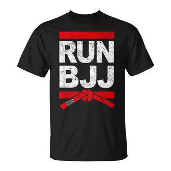 Run Bjj Brazilian Jiu-Jitsu Bjj Belt T-Shirt - Geschenkecke