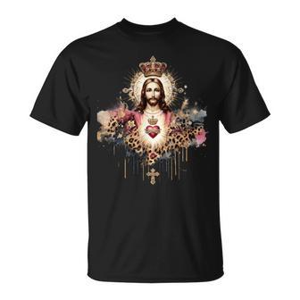 Sacré-Cœur De Jésus Dévotion Catholique Foi T-Shirt - Cadeauxyz