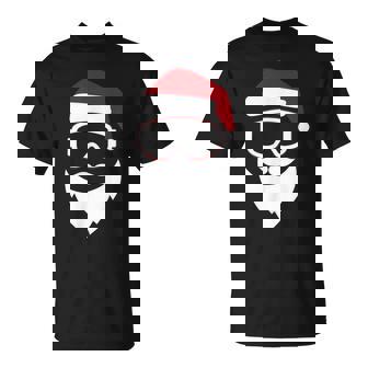 Santa Claus Ski Goggle Christmas Present T-Shirt - Monsterry
