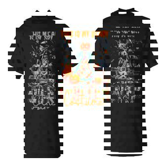 This Is My Scary Quilter Costume Halloween Horror Quiling T-Shirt - Thegiftio UK