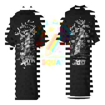 School Custodian Squad Flower Pencil Colors T-Shirt - Thegiftio