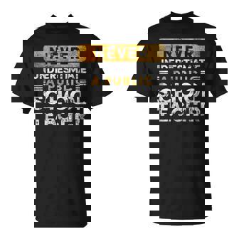 School Teacher Never Underestimate A Public School Teacher T-Shirt | Seseable UK