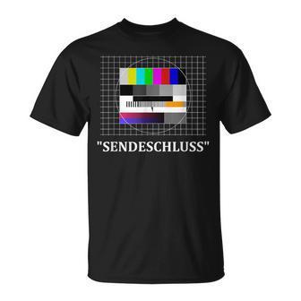 Sendschluss Testbild 80S 90S Retrointage Party T-Shirt - Geschenkecke