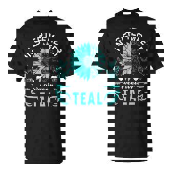 In September We Wear Teal Ovarian Cancer Awareness T-Shirt - Thegiftio UK