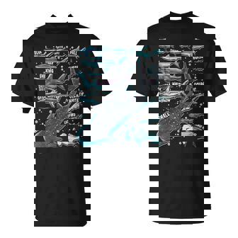 Shark Species Shark Shark Faces Marine Biology T-Shirt - Thegiftio