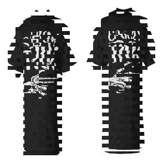 Shes My Trick Matching Couple Halloween Costume Boyfriend T-Shirt | Mazezy