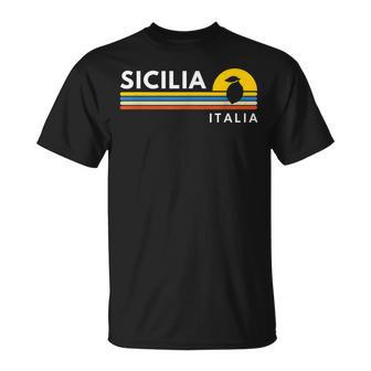 Sicilia Italia Italy Lemon Souvenirsintage Retro T-Shirt - Geschenkecke