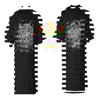 Signe De Paix Fleurs Hippie Des Années 60 Et 70 T-Shirt - Cadeauxyz