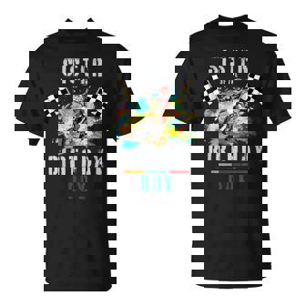Sister Of The Birthday Boys Motocross Mx Themed Dirt Bike T-Shirt - Monsterry