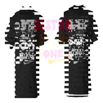Sister Of The Spooky One Girl 1St Birthday Halloween Family T-Shirt - Thegiftio UK