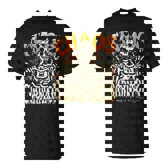 Skeleton Halloween Chaos Coordinator For Teacher T-Shirt - Thegiftio UK