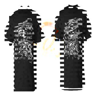 Skeleton Rocker Hand Horn Halloween Costume Cool Rock Music T-Shirt | Seseable UK
