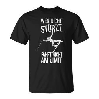 Skiing Apres Ski Slogan Hobby Skier T-Shirt - Geschenkecke