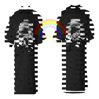 Sloth Riding Orca Killer Whale Rainbow Long Sleeve T-Shirt - Thegiftio