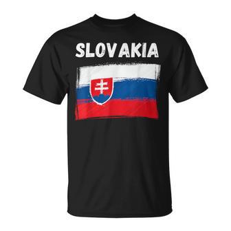 Slovakia Flag Holidayintage Grunge Slovak Flag T-Shirt - Seseable