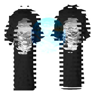 Snow Mountains And Snowpack Premium T-Shirt - Monsterry