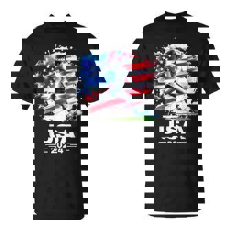 Soccer American Flag Soccer Apparel Soccer 2024 T-Shirt - Monsterry