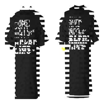 Softball Mom & Dad Summer Nights And Ballpark Lights T-Shirt - Monsterry