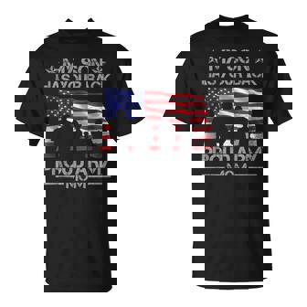 My Son Has Your Back Proud Army Mom Usa Flag Camouflage T-Shirt - Monsterry