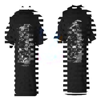 Space Cats Moon T-Shirt - Thegiftio