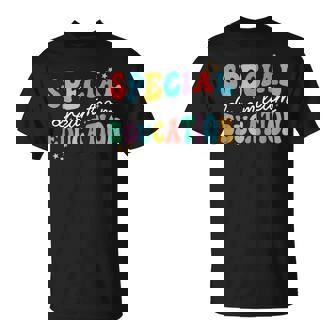 Special Dream Education Team Groovy Sped Teacher Awareness T-Shirt - Monsterry