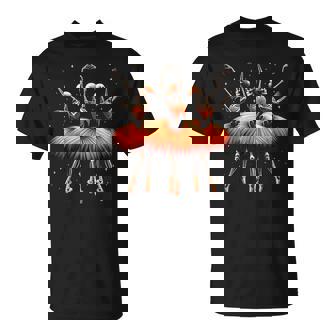 Spooky Ballerina Skeleton Dance Halloween Ballet T-Shirt - Thegiftio UK