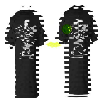Spooky Pickleball Halloween Skeleton Women T-Shirt | Mazezy