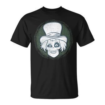 Spooky Steam Punk Ghost Scary Zombie Top Hat Halloween Premium T-Shirt - Monsterry