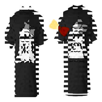 Spooky Vibes Kids Toddler Ghost with Bow Boo Girls Halloween T-shirt - Monsterry
