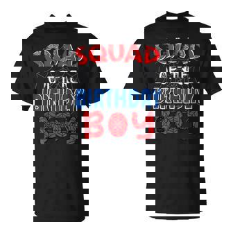 Squad Of Birthday Boy Costume Spider Web Birthday Party T-Shirt - Monsterry