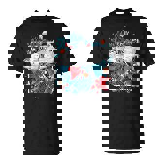 Squelette En Surf Et Tropique Lifestyle Aloha Coloré Fun T-Shirt - Cadeauxyz