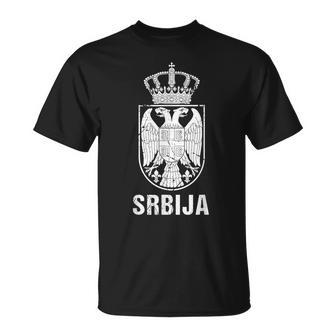 Srbija Serbia Flag Serbian Double Eagle  T-Shirt - Seseable