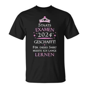 Staatsexamen Jura Teacher Medicine Pharmazie Bestanden 2024 T-Shirt - Geschenkecke