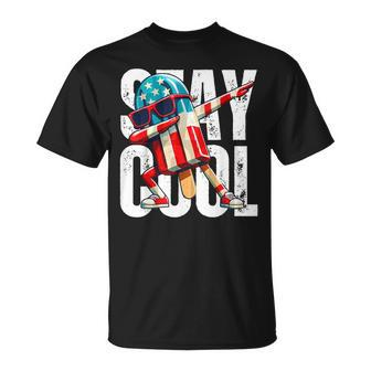 Stay Cool 4Th July Boys Popsicle Usa Flag American T-Shirt - Monsterry DE
