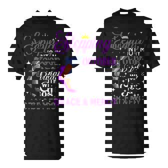 Stepping Into My October Birthday Afro Woman Purple Heels T-Shirt - Thegiftio UK
