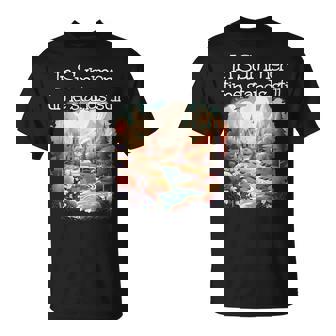 Summertime Stands Still In Secluded Village With Church T-Shirt - Monsterry