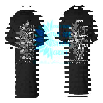 Sunflower Ribbon Blue Support Squad Diabetes Awareness T1d T-Shirt - Monsterry