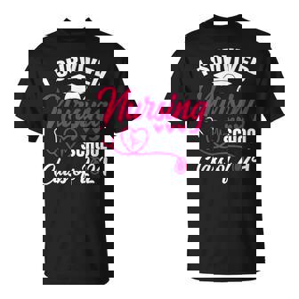I Survived Nursing School Graduation Class Of 2024 Nurse T-Shirt | Seseable UK