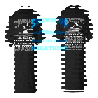 Swimming The Only Sport Where Coach Yells For Breathing T-Shirt - Monsterry