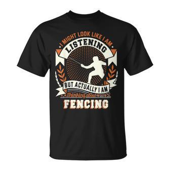 Swordmanship Fencing Sport Best Fencer Swordplay Duel T-Shirt - Monsterry