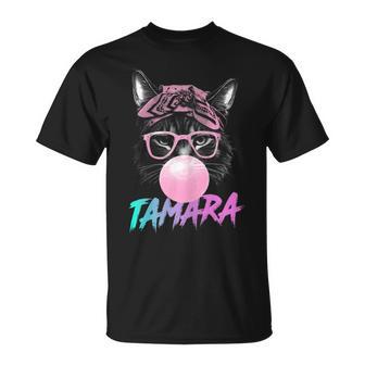 Tamara Schöner Mädchen Name Mit Niedlicher Katze T-Shirt - Geschenkecke